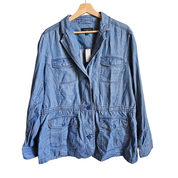 Talbots Jackets & Blazers - NEW Talbots Buttom Down Women's Blue Denim Jacket Plus Size X